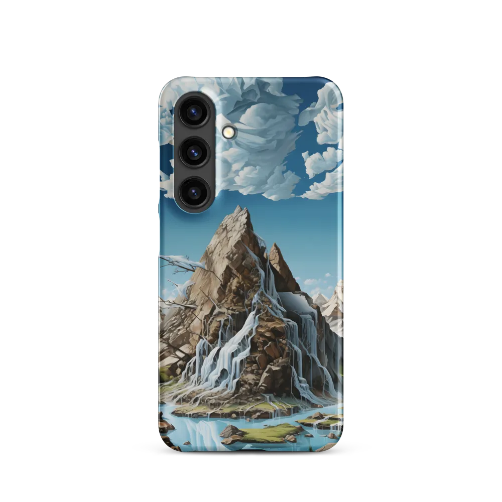 Majestic Cascade: A Mountain Masterpiece | Phone Case |  S24 | Snap Case | Matte