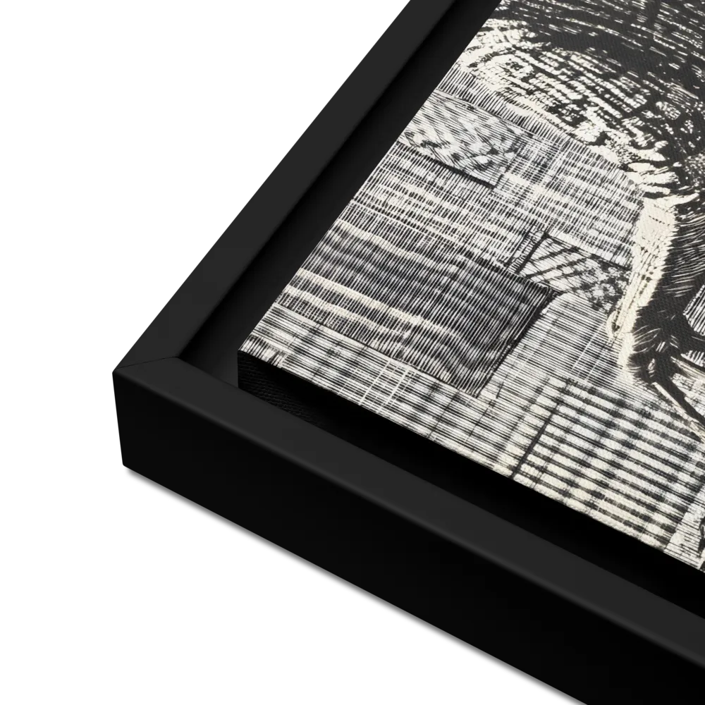 Urban Reflections: A Shopping Narrative | Canvas with Black Frame | 16″×16″