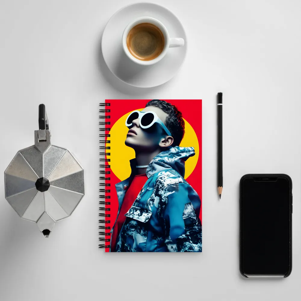 Bold Expressions: A Modern Fashion Portrait | Spiral Notebook