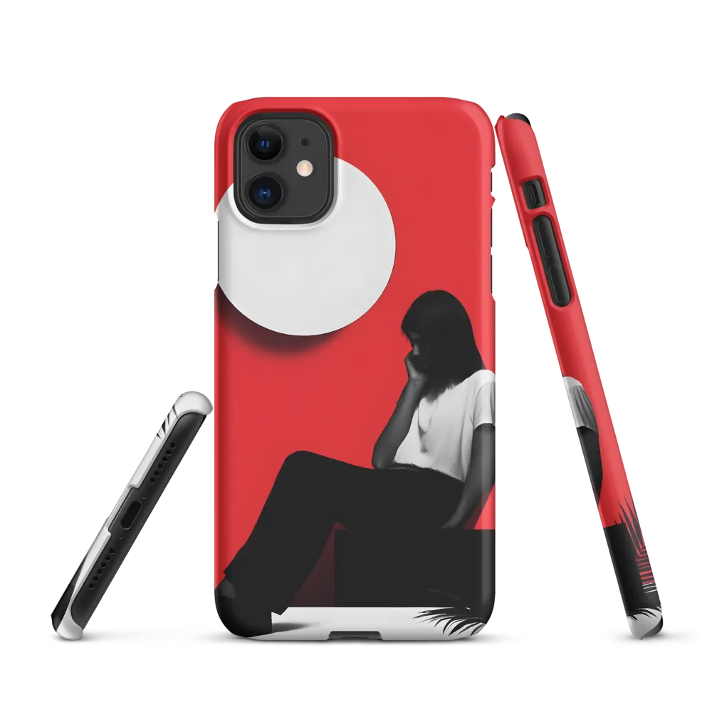 Contemplation in Red | Phone Case |  11 | Snap Case | Matte
