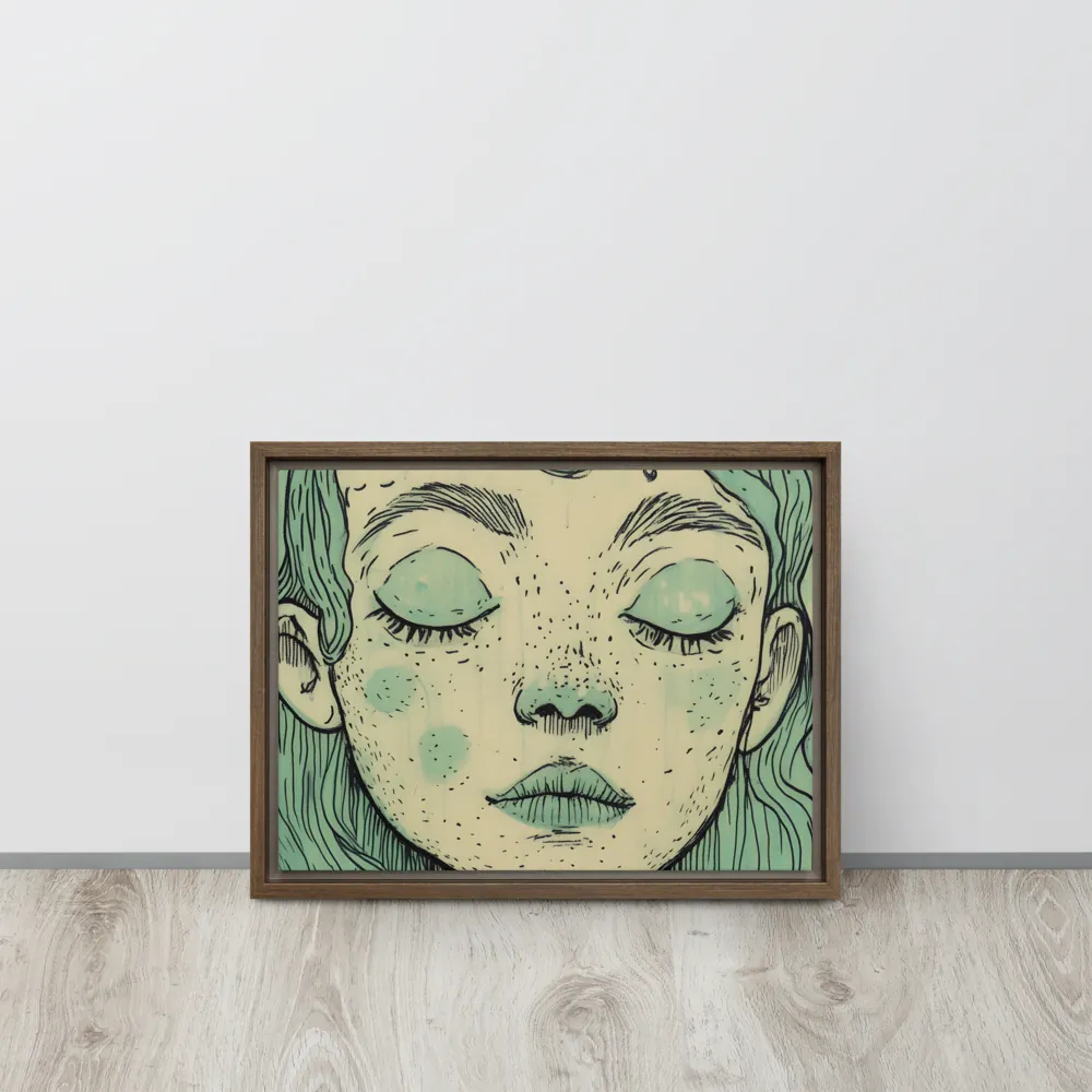 Beneath the Surface | Canvas with Brown Frame | 12″×16″