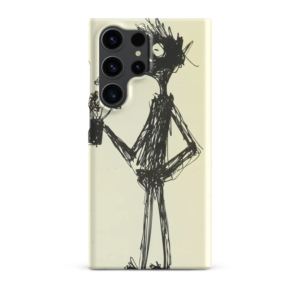 Whimsical Figure with Flowers