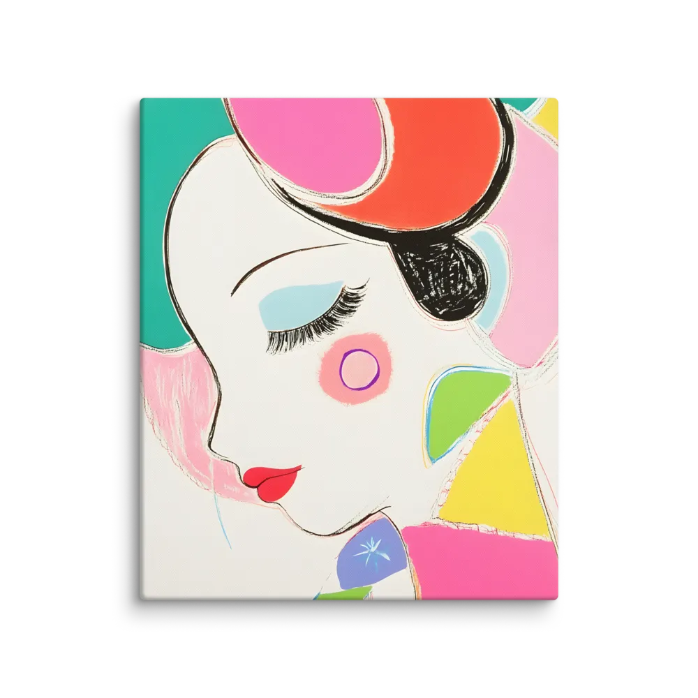 Whimsical Portrait in Colorful Abstraction | Canvas | 20″×24″