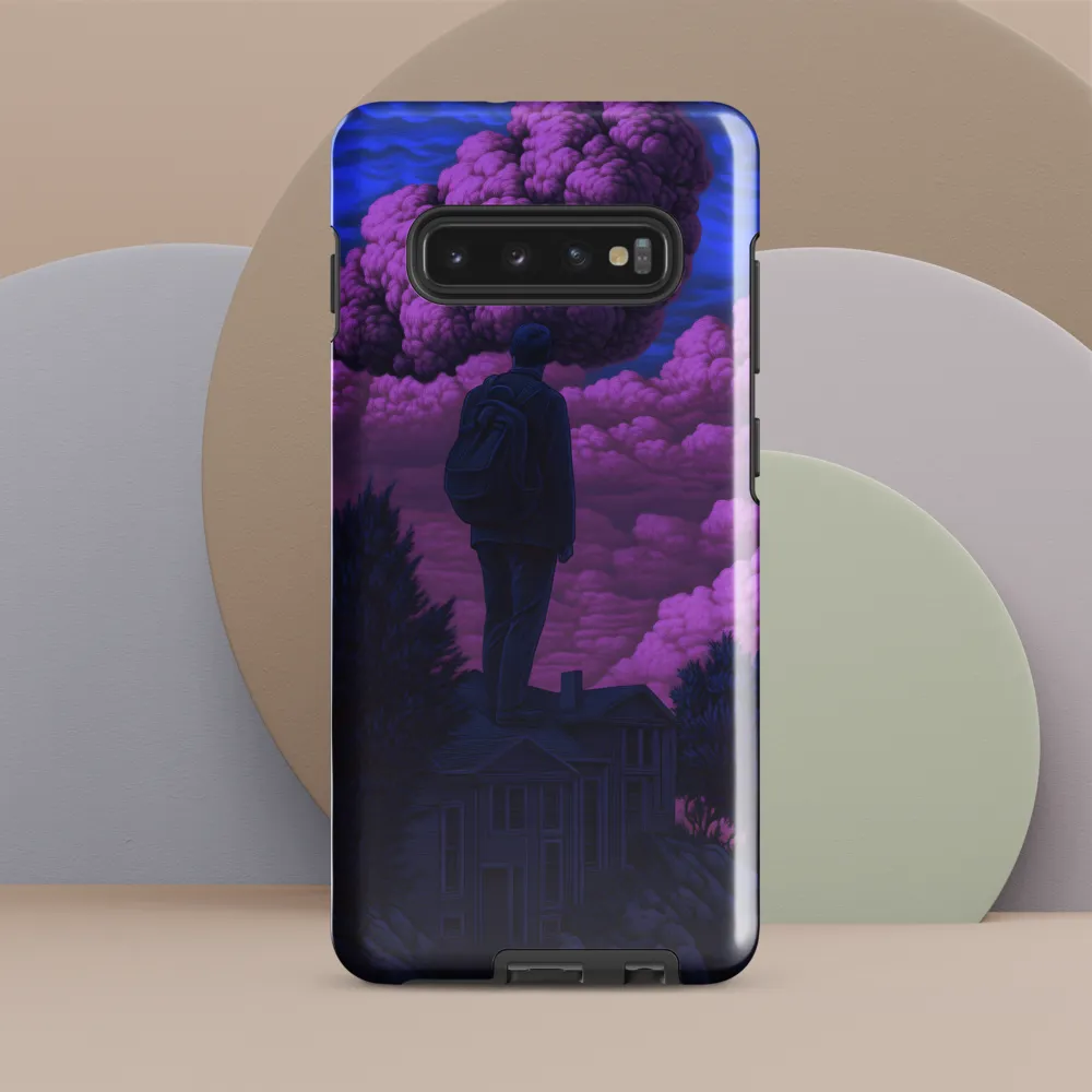 Contemplation Amidst Surreal Clouds | Phone Case |  S10 Plus | Tough Case | Glossy