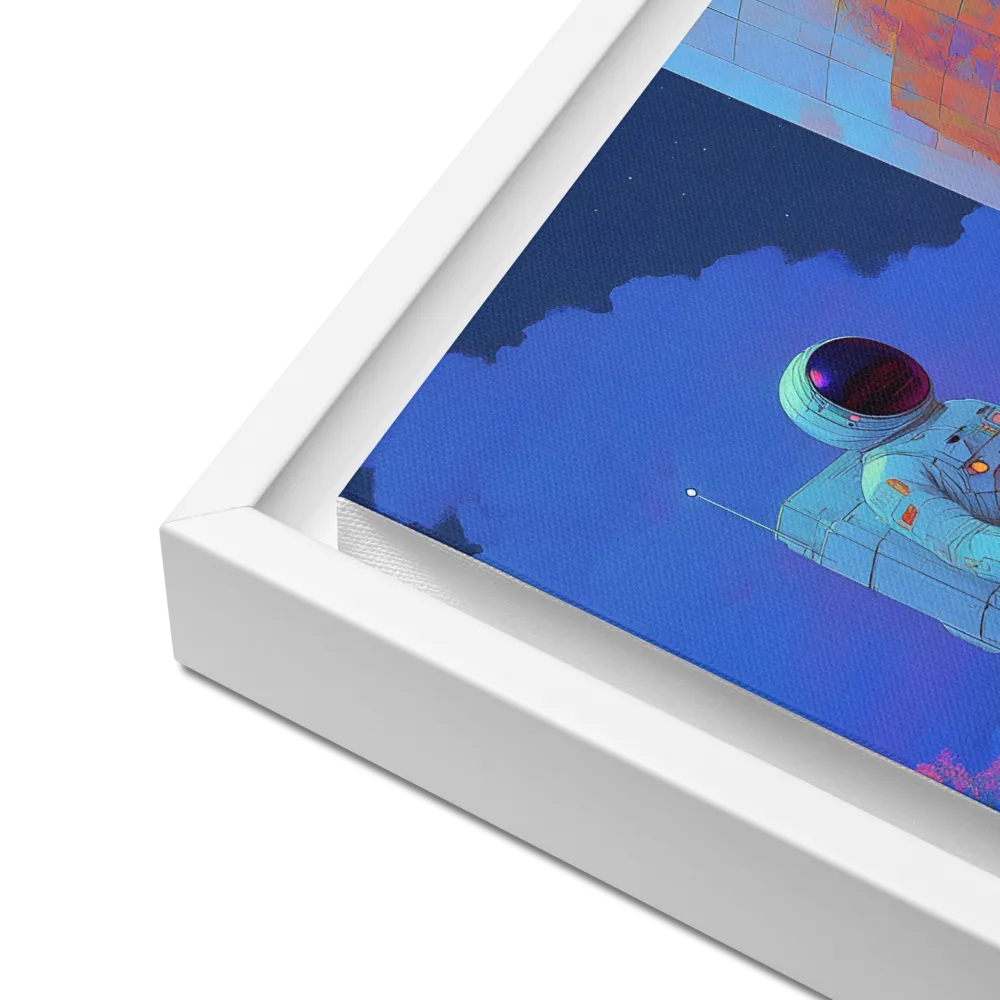 Interstellar Reflections | Canvas with White Frame | 12″×12″