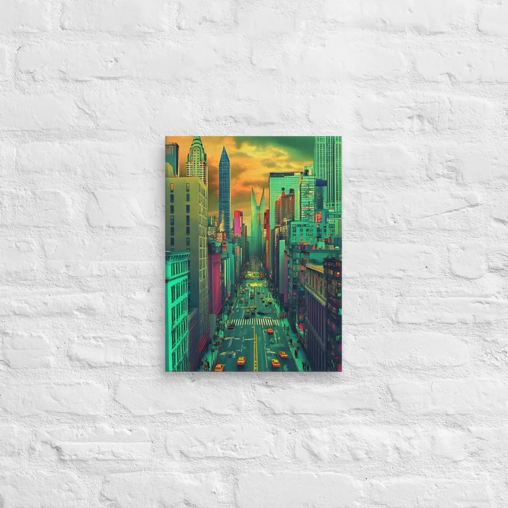 Urban Surrealism: Neon Dreams | Canvas | 12″×16″