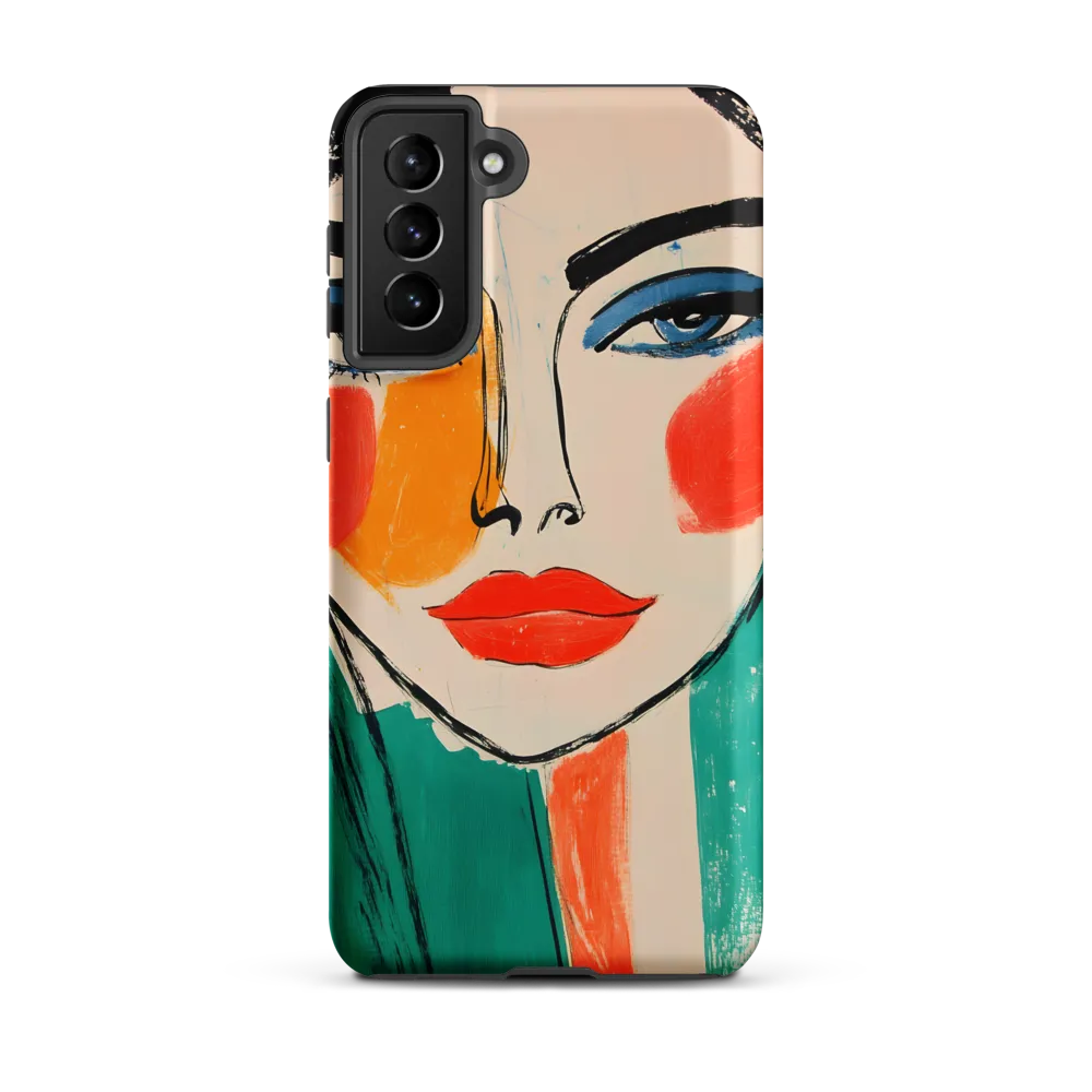 Vivid Portrait of a Modern Muse | Phone Case |  S21 Plus | Tough Case | Matte