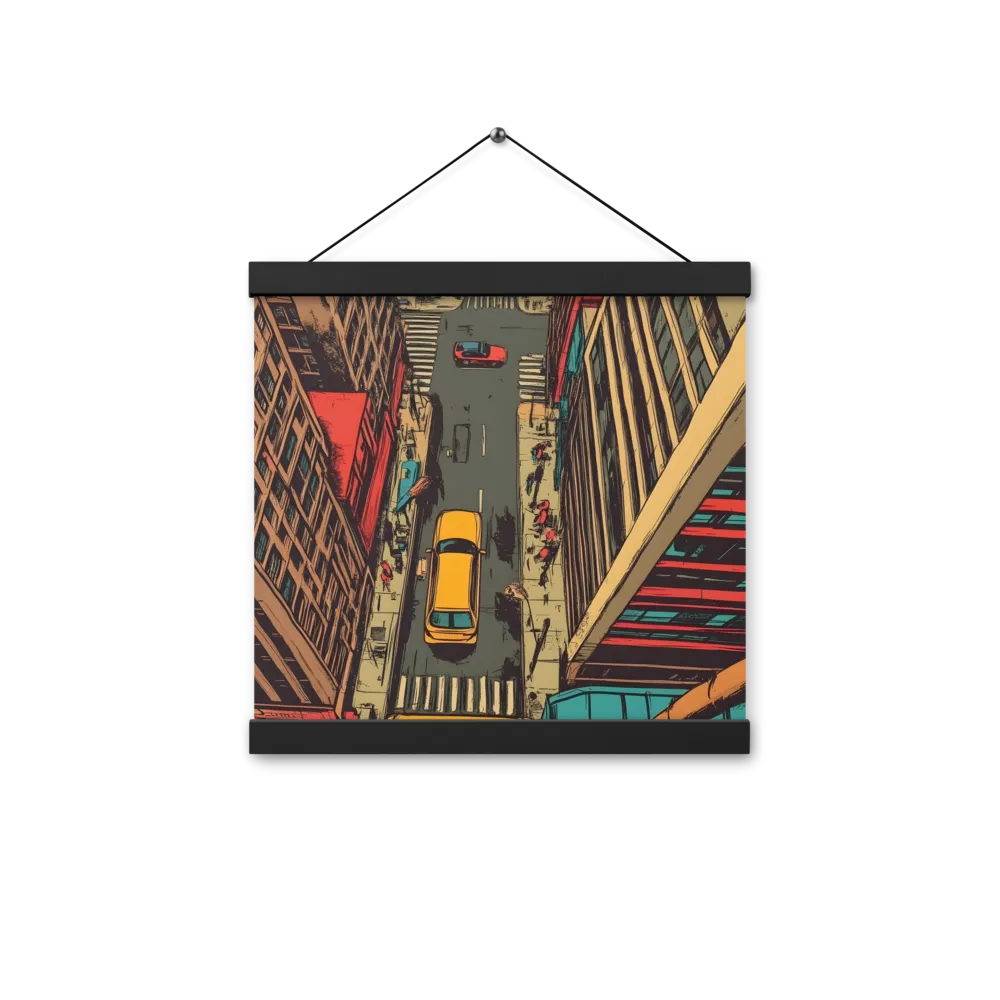 Urban Symphony | Poster With Black Wood Hanger | 12″×12″