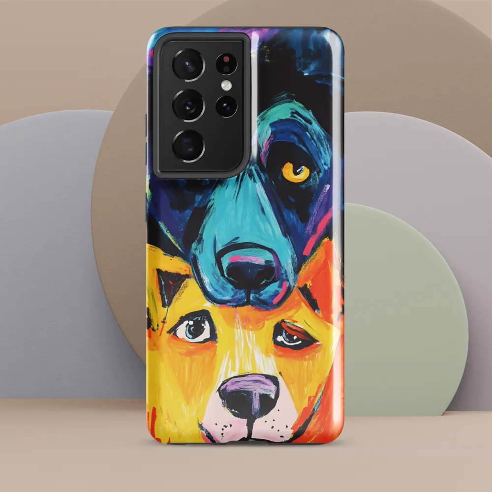 Vibrant Companions: An Expression of Canine Spirit | Phone Case |  S21 Ultra | Tough Case | Glossy