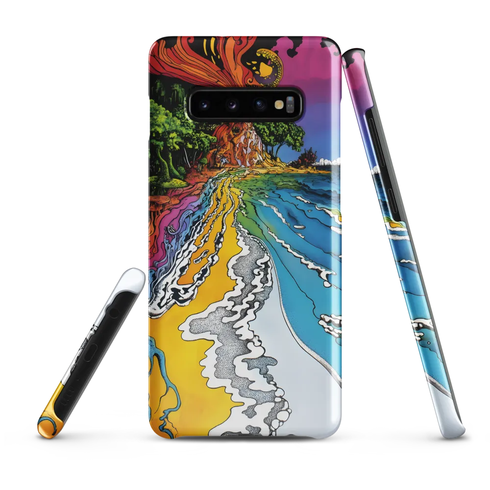 Ethereal Flow: A Psychedelic Landscape | Phone Case |  S10 Plus | Snap Case | Glossy