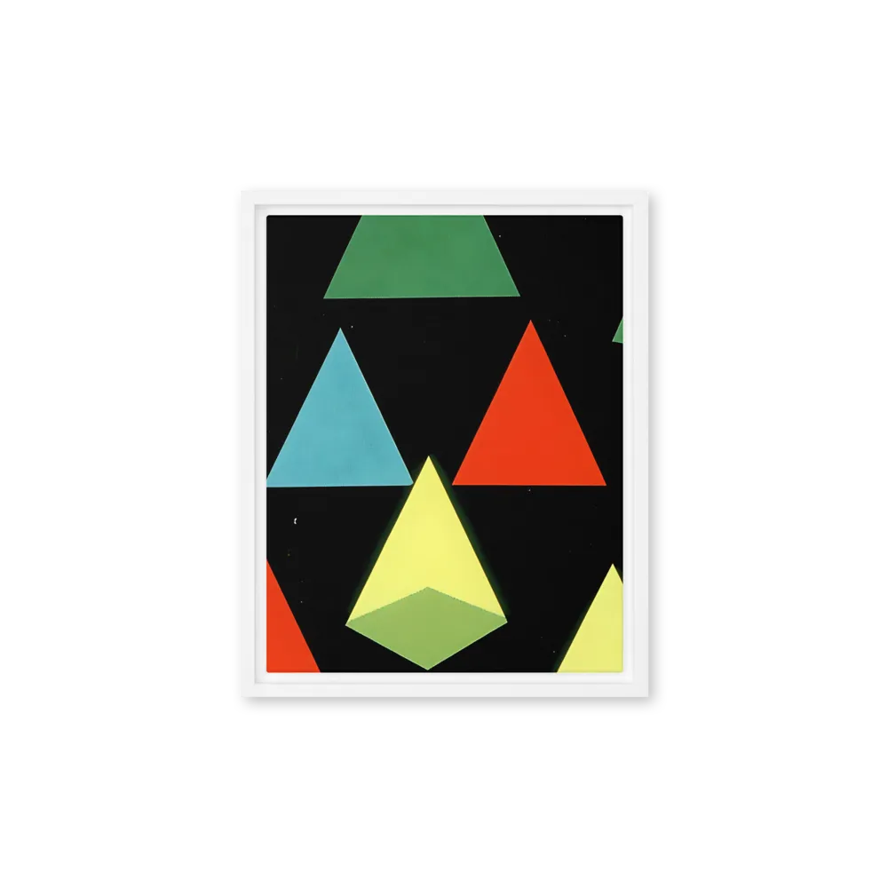 Geometric Harmony in Color | Canvas with White Frame | 11″×14″