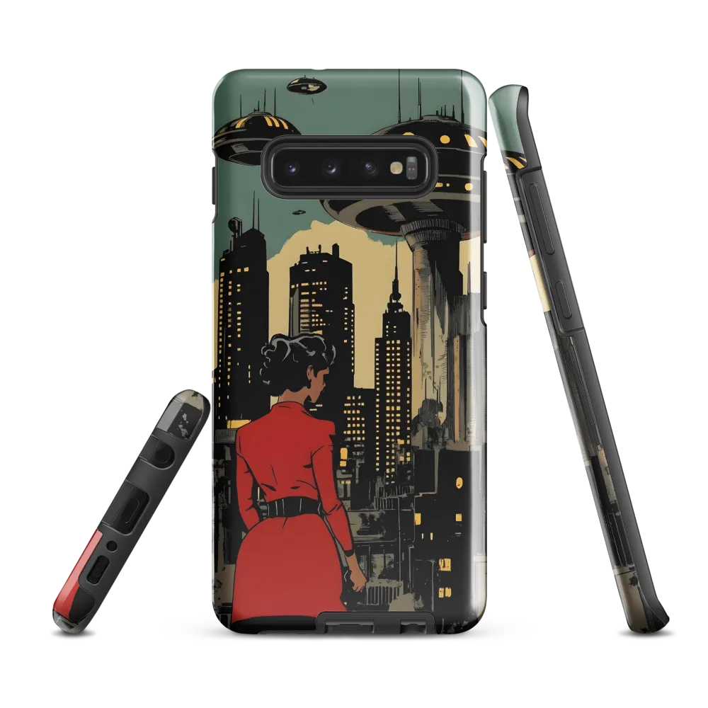 Envisioning Tomorrow: A Retro Futuristic Landscape | Phone Case |  S10 Plus | Tough Case | Glossy