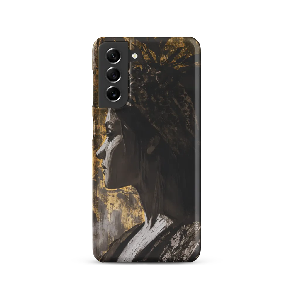 Golden Elegance: A Modern Profile Portrait