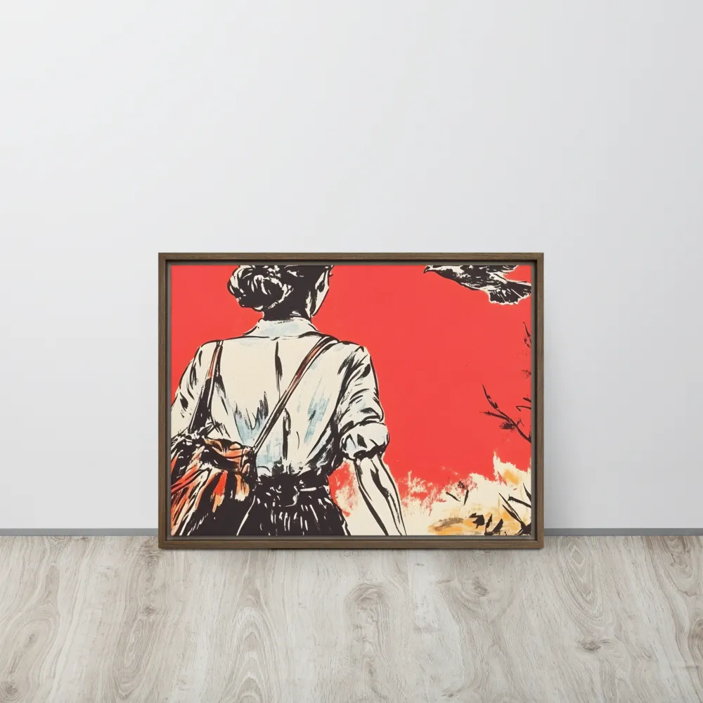 Journey Beyond the Horizon | Canvas with Brown Frame | 18″×24″