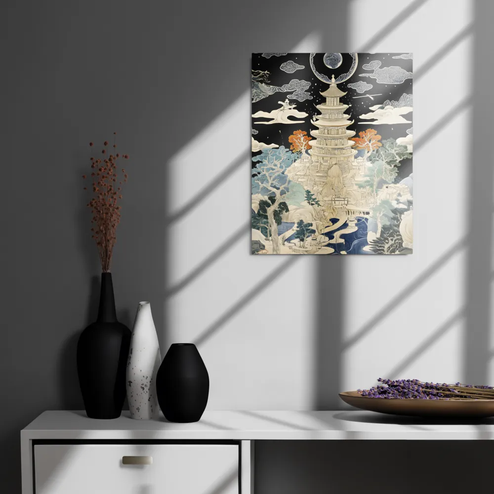 Whispers of the Pagoda | Metal Print | 16″×20″