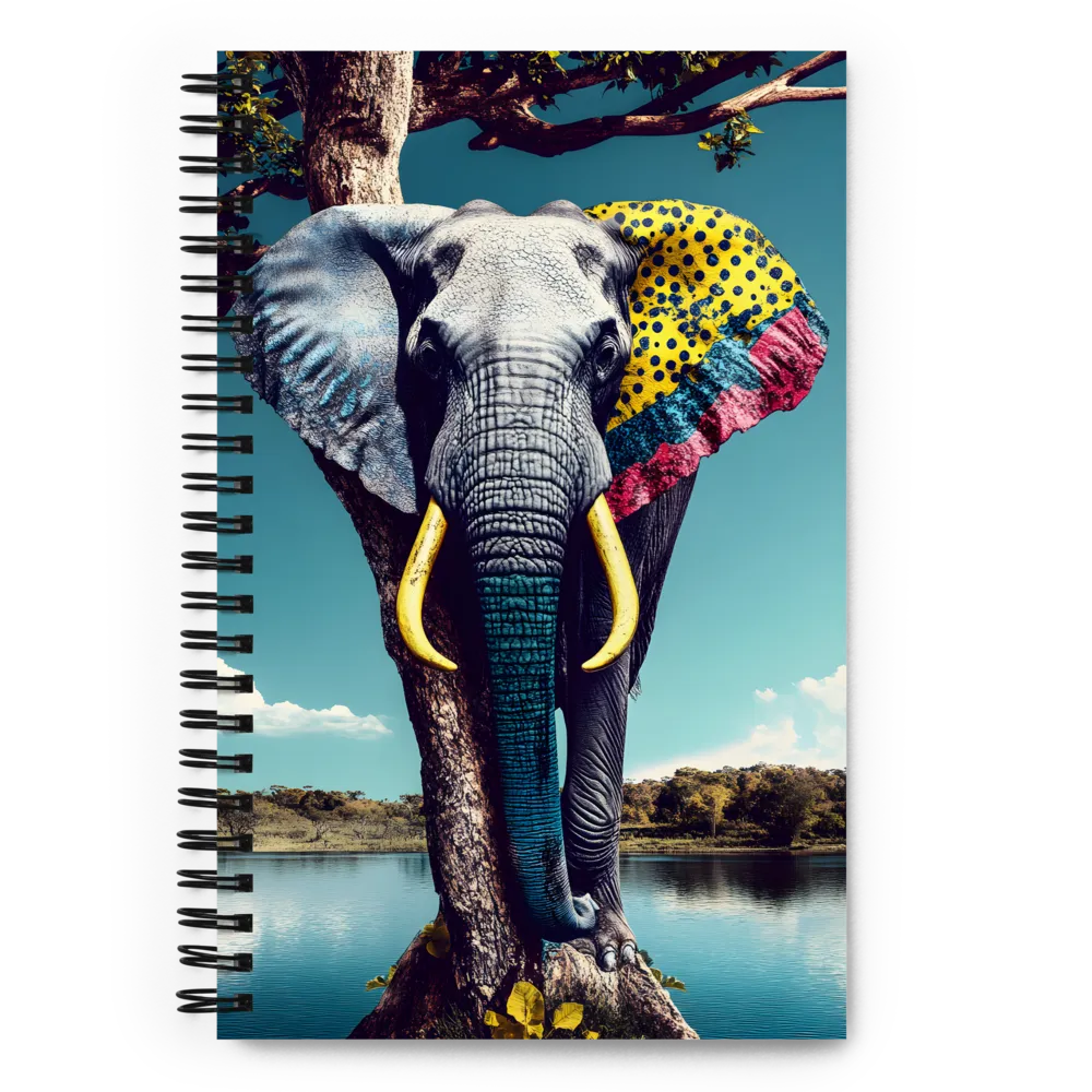 Playful Elegance: The Surreal Elephant | Spiral Notebook