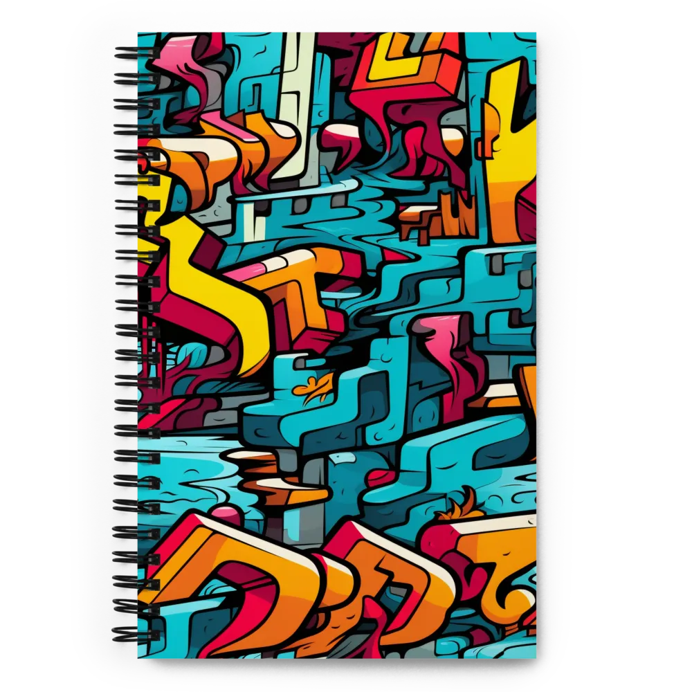 Urban Flow: A Graffiti Odyssey | Spiral Notebook