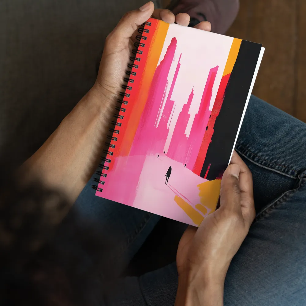 Urban Echoes in Pink | Spiral Notebook