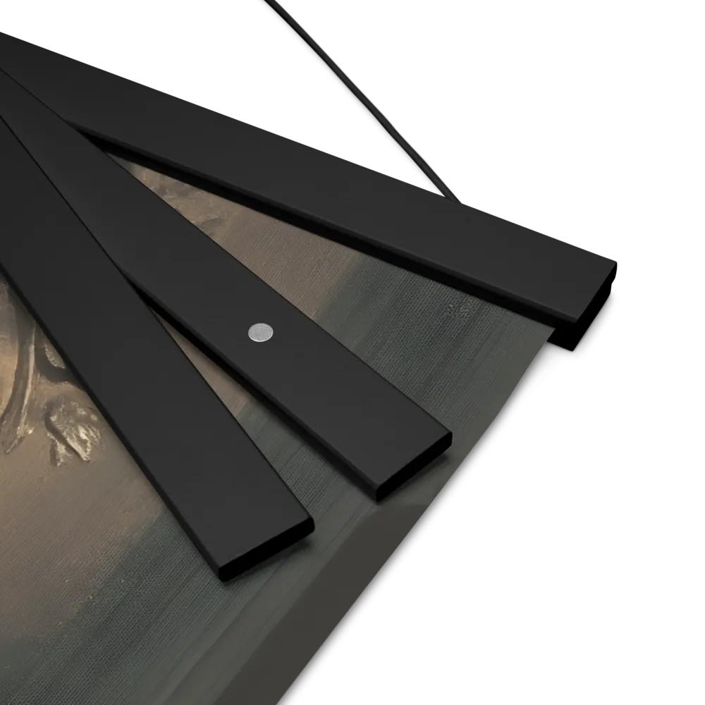 Silent Reflection | Poster With Black Wood Hanger | 16″×16″