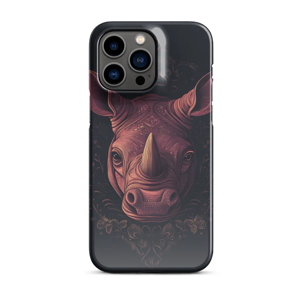 Regal Rhinoceros | Phone Case |  14 Pro Max | Snap Case | Glossy