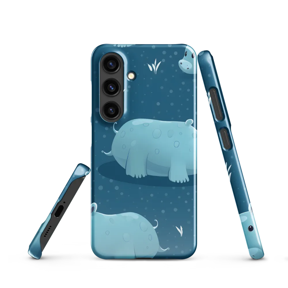 Whimsical Hippo Play | Phone Case |  S24 | Snap Case | Glossy
