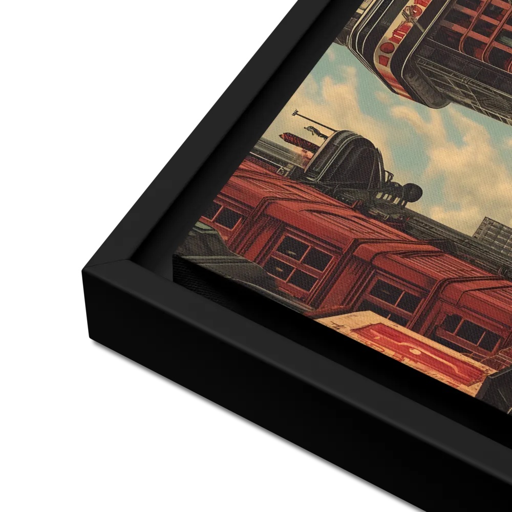 A Glimpse of Tomorrow: Urban Ambition | Canvas with Black Frame | 12″×12″