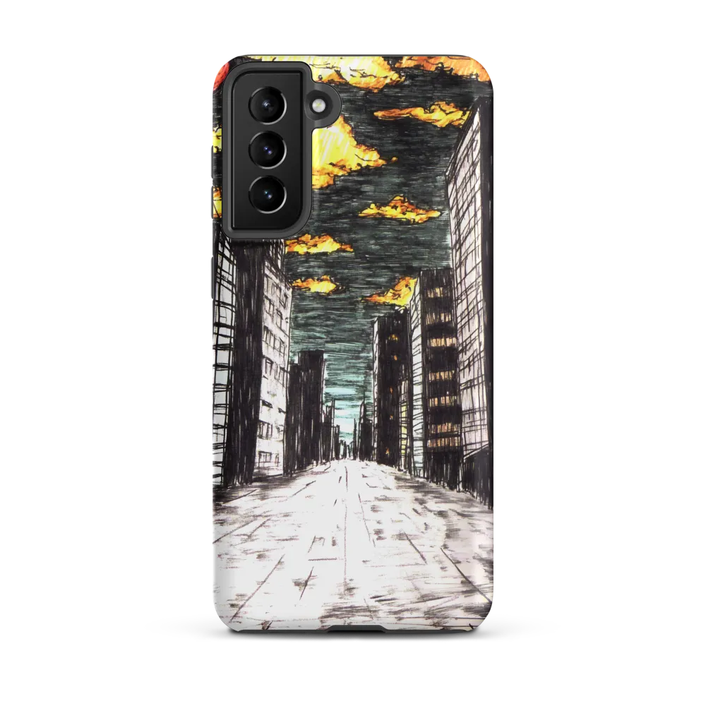 Eclipsed Cityscape | Phone Case |  S21 Plus | Tough Case | Matte