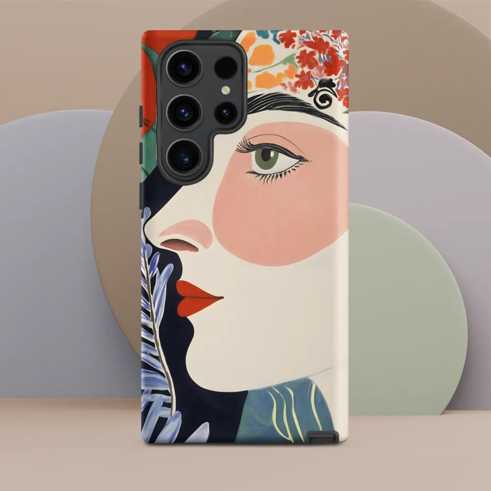 Floral Serenade: A Modern Portrait