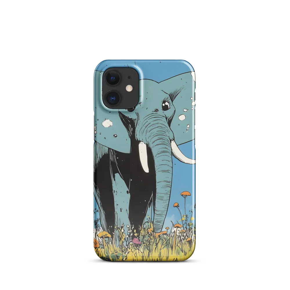 Whimsical Blue Elephant in Bloom