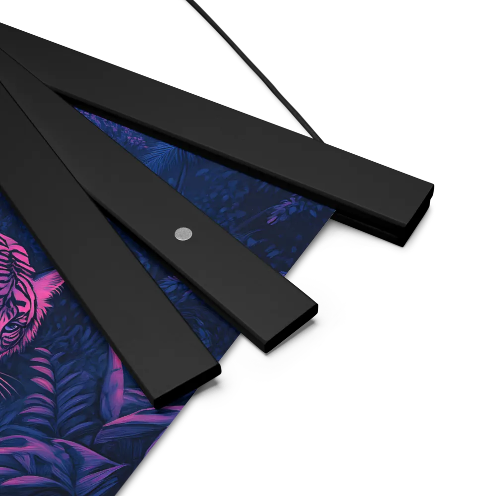 Mystic Prowler: The White Tiger in the Jungle | Poster With Black Wood Hanger | 10″×10″