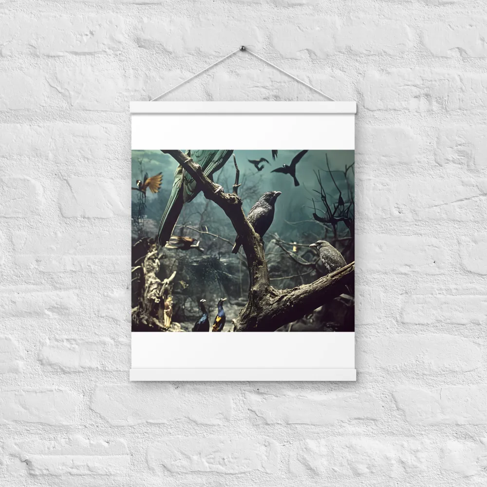 Whispers of the Avian Realm | Poster With White Wood Hanger | 16″×20″