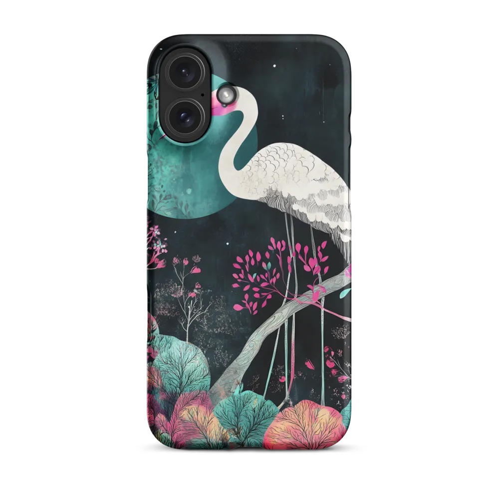 Ethereal Presence: Heron in a Floral Dreamscape
