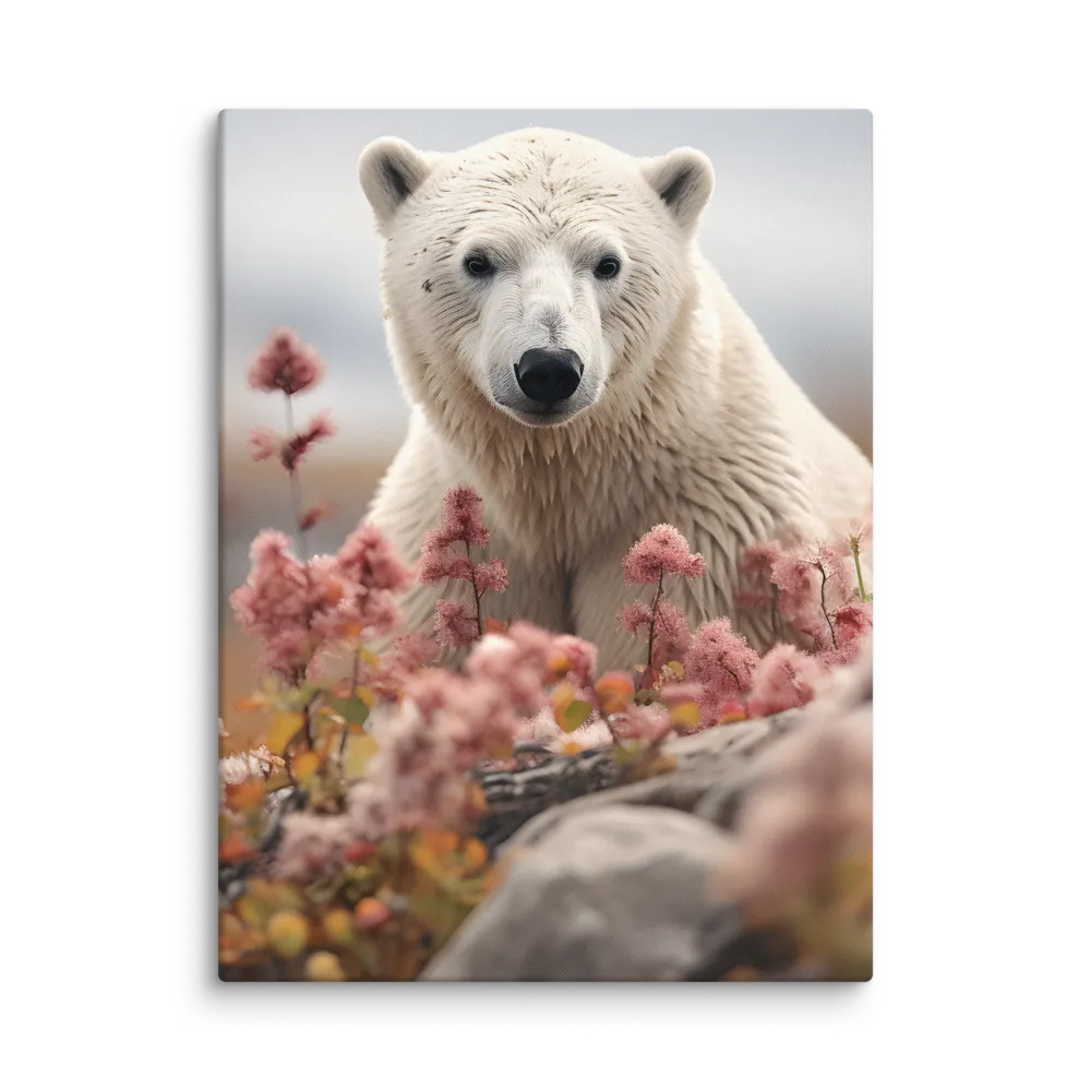 Curiosity Among Blooms: The Polar Bear