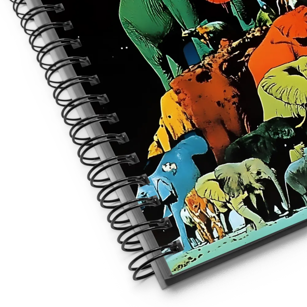 The Playful Tower of Elephants | Spiral Notebook