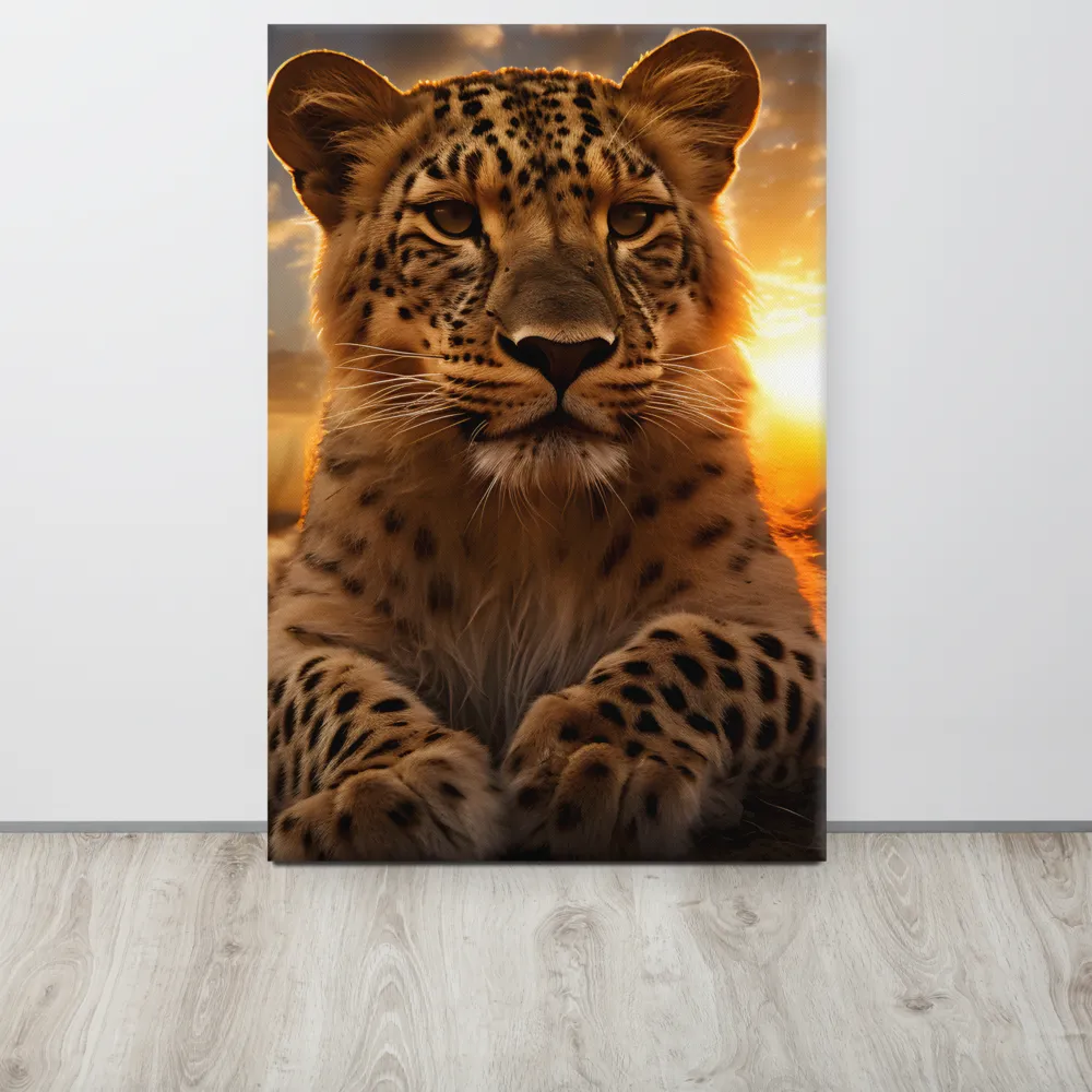 Regal Presence: The Leopard at Sunset