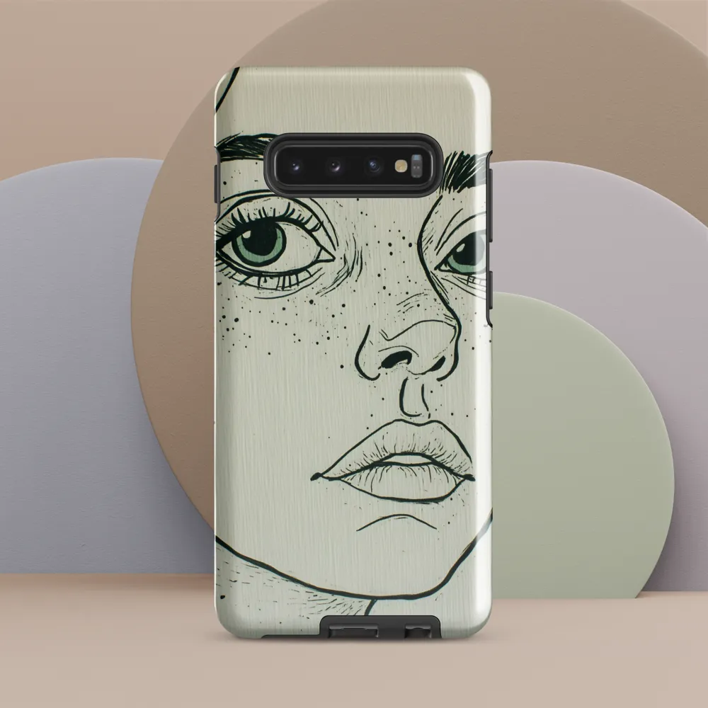 Contemplative Gaze | Phone Case |  S10 Plus | Tough Case | Glossy