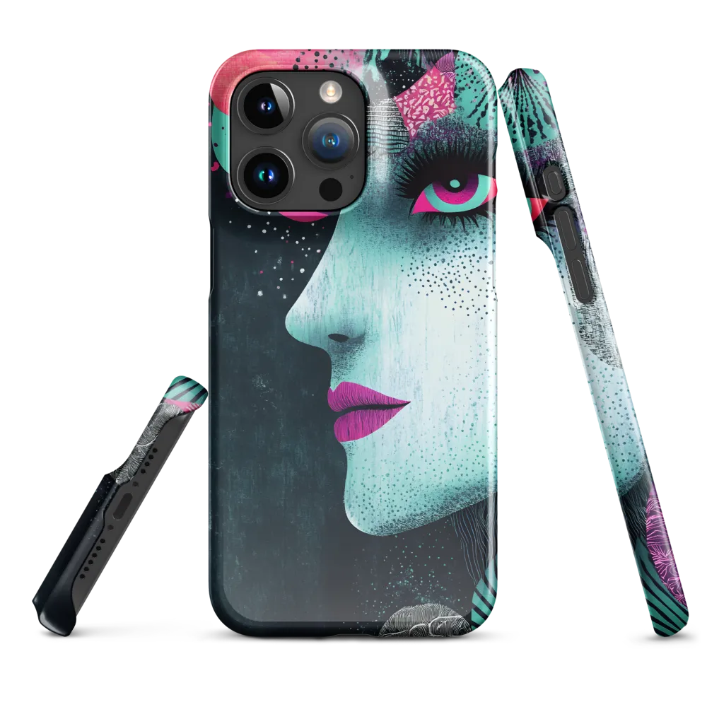 Mystical Beauty in Blue and Pink | Phone Case |  15 Pro Max | Snap Case | Glossy