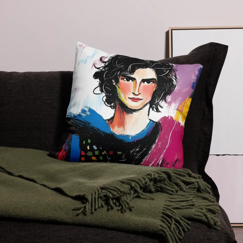 Vibrant Portrait of Youth | Pillow | 22″×22″