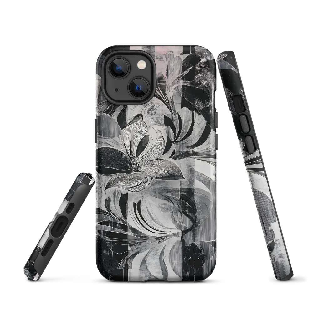 Floral Fusion in Monochrome