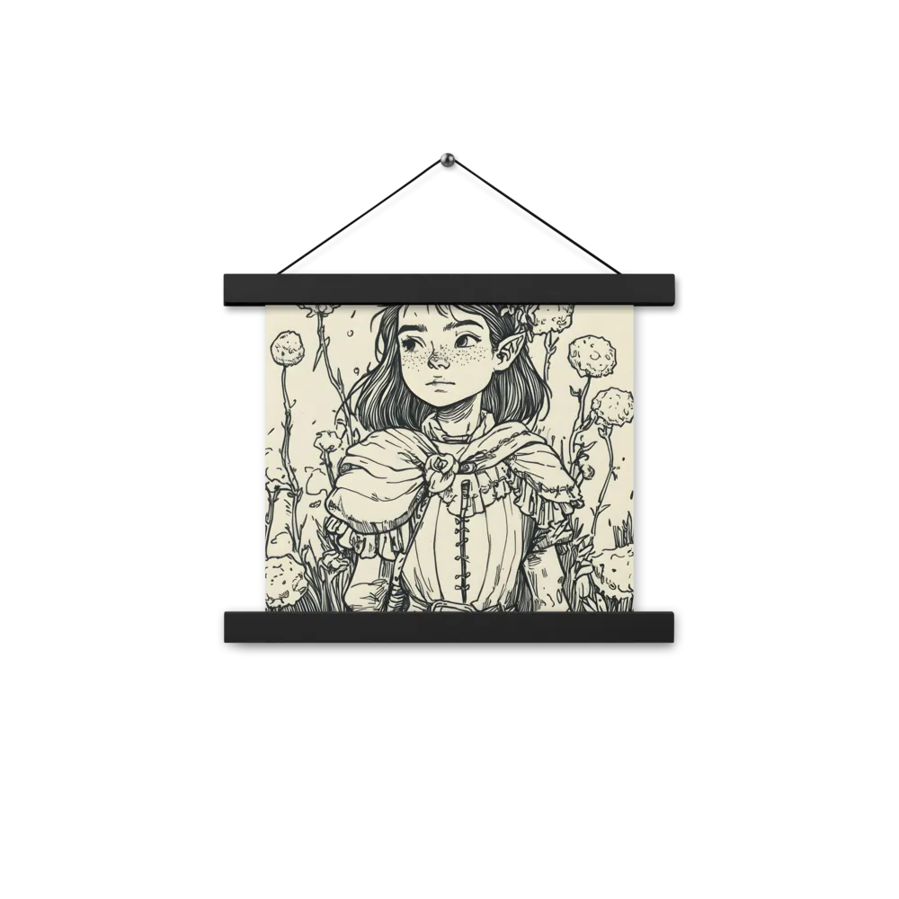 A Young Guardian of Nature | Poster With Black Wood Hanger | 10″×10″