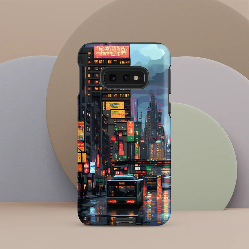 Neon Dreams: A Pixelated Urban Night