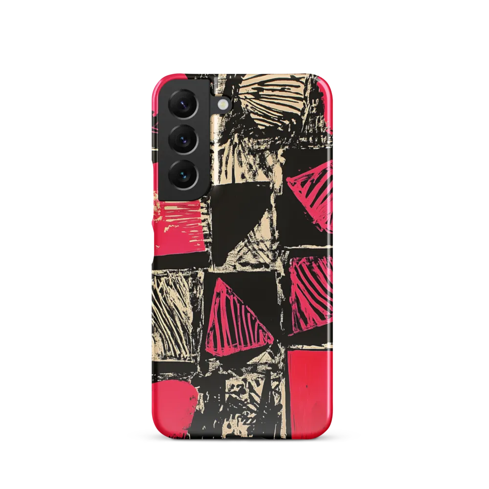 Geometric Symphony in Pink and Black