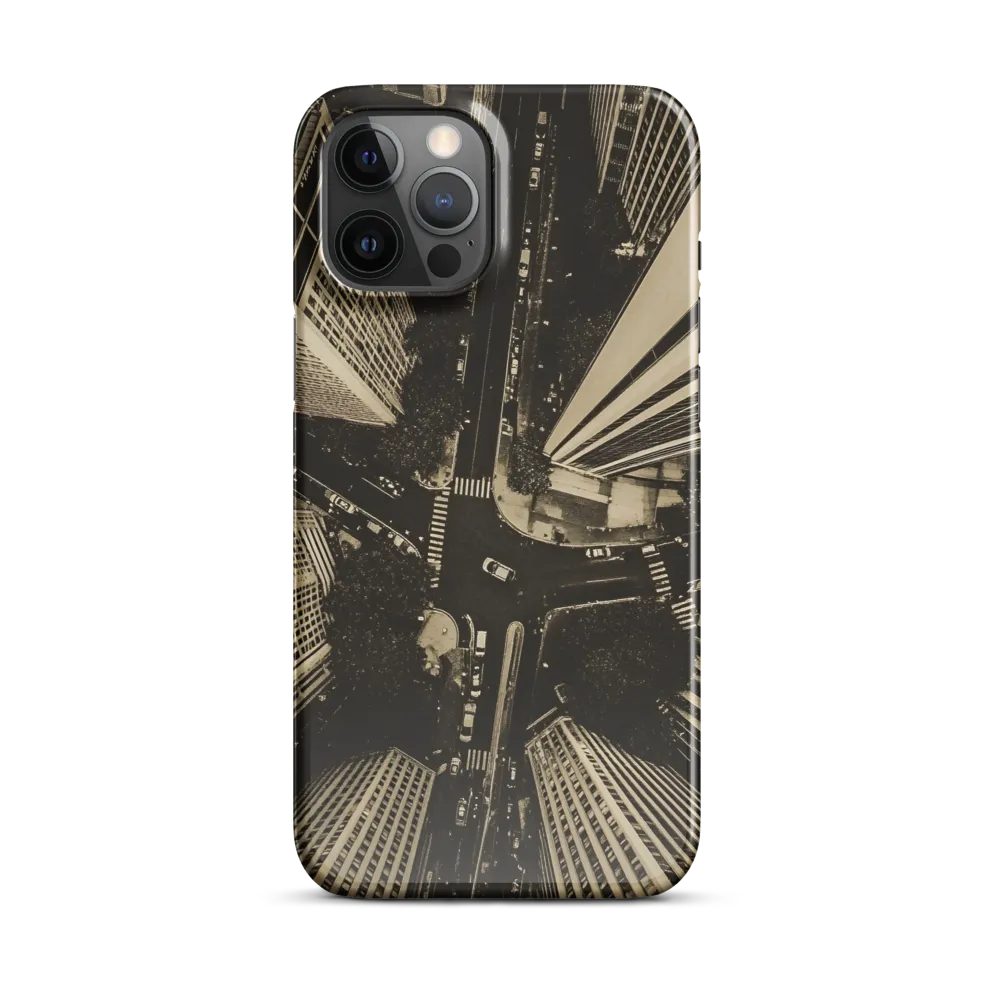 Urban Symphony: Aerial Perspective of City Life | Phone Case |  12 Pro Max | Snap Case | Glossy