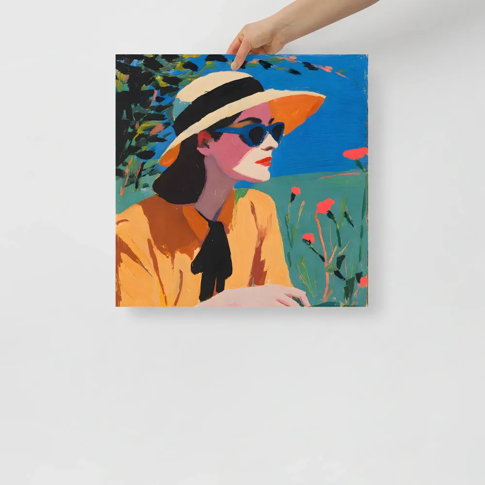 Woman in Sunhat 
 Poster | 18″x 18″