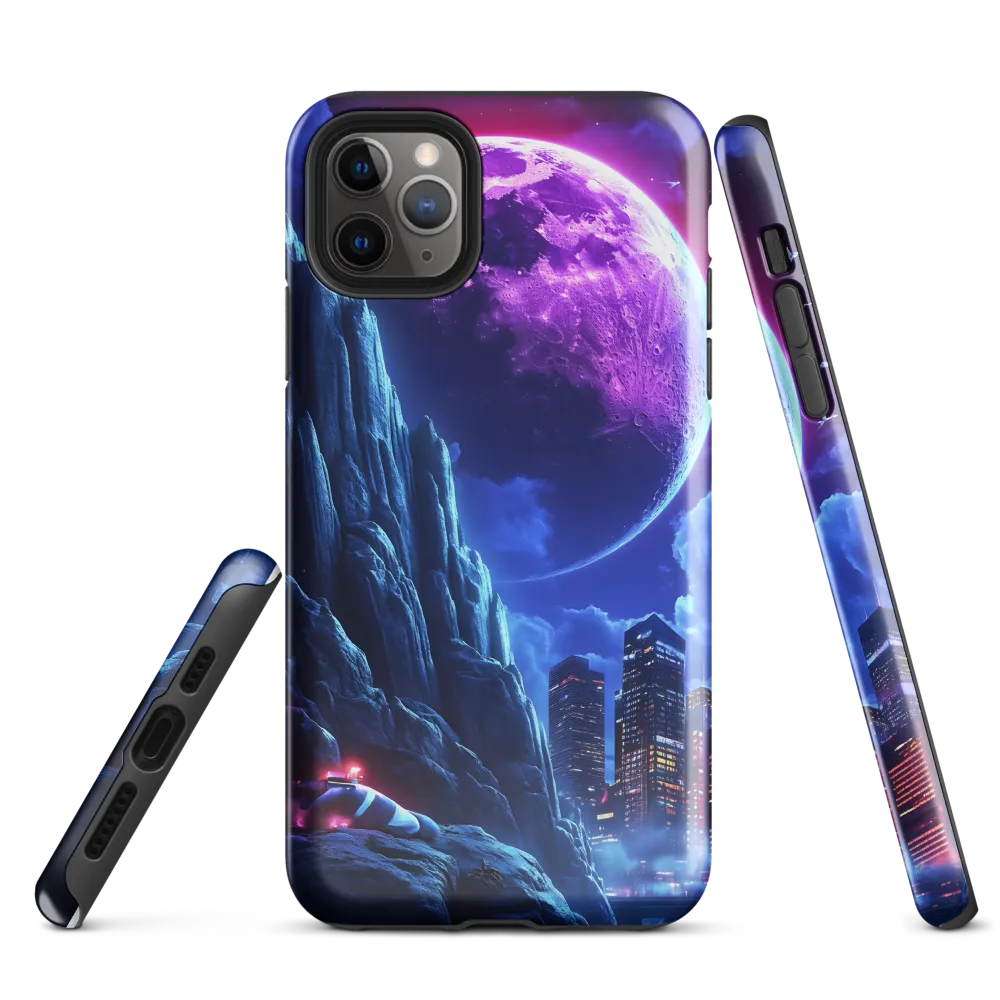 Celestial Dreams: A Futuristic Cityscape | Phone Case |  11 Pro Max | Tough Case | Glossy