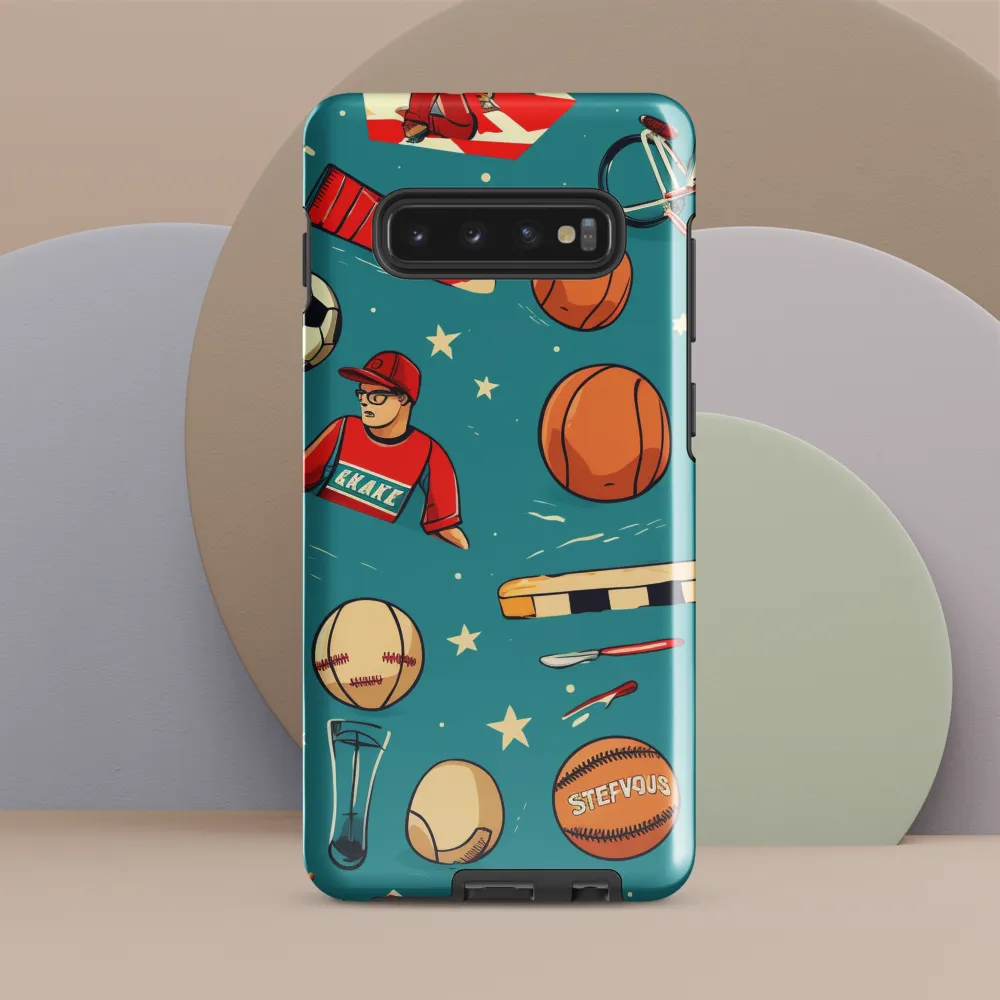 Playful Sports Medley | Phone Case |  S10 Plus | Tough Case | Glossy