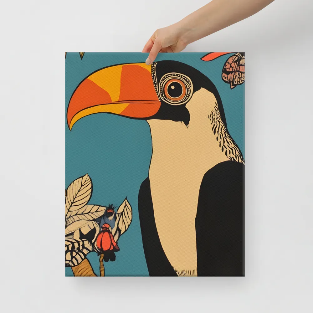 Tropical Majesty: The Toucan at Rest | Canvas | 16″×20″