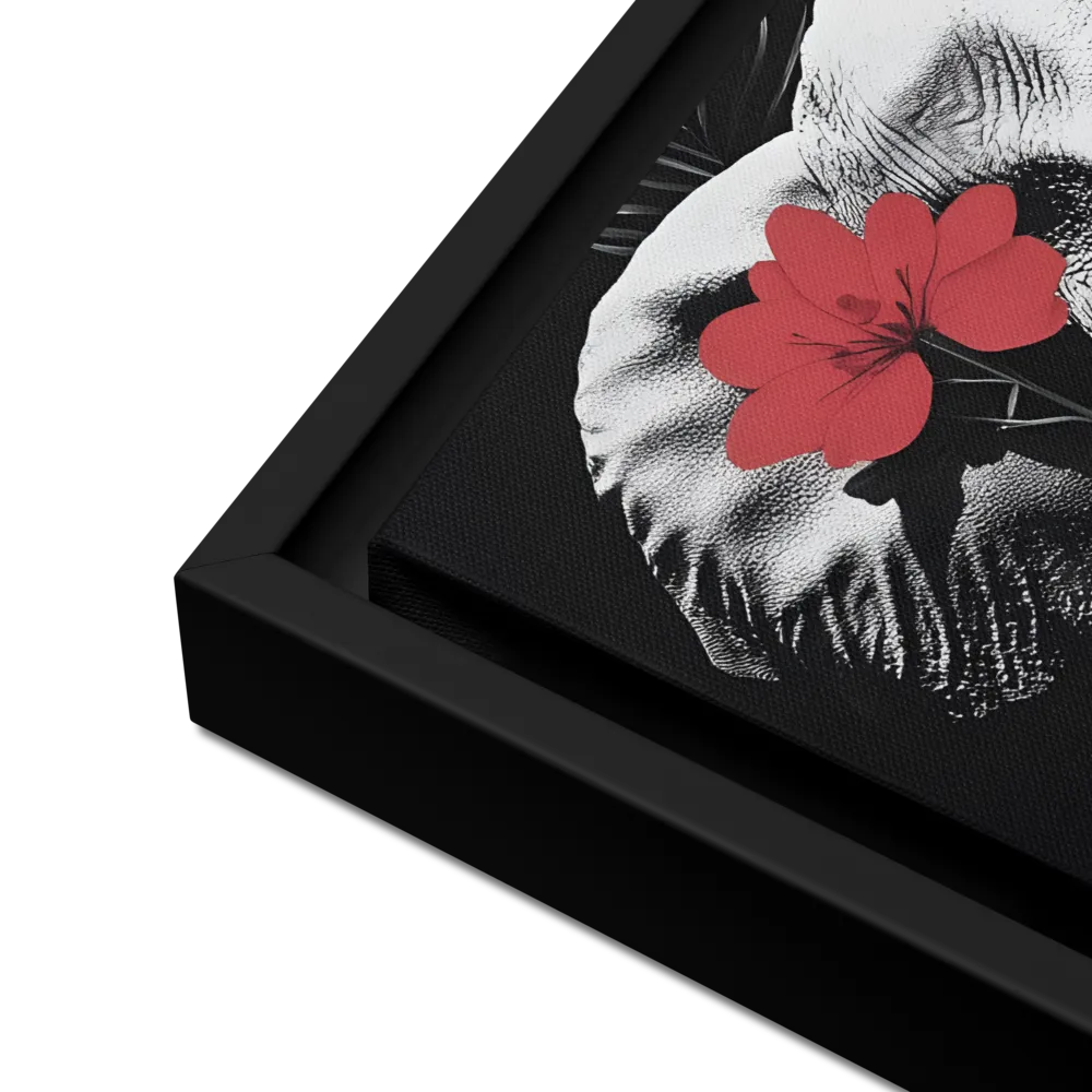 Elephant Harmony | Canvas with Black Frame | 16″×16″