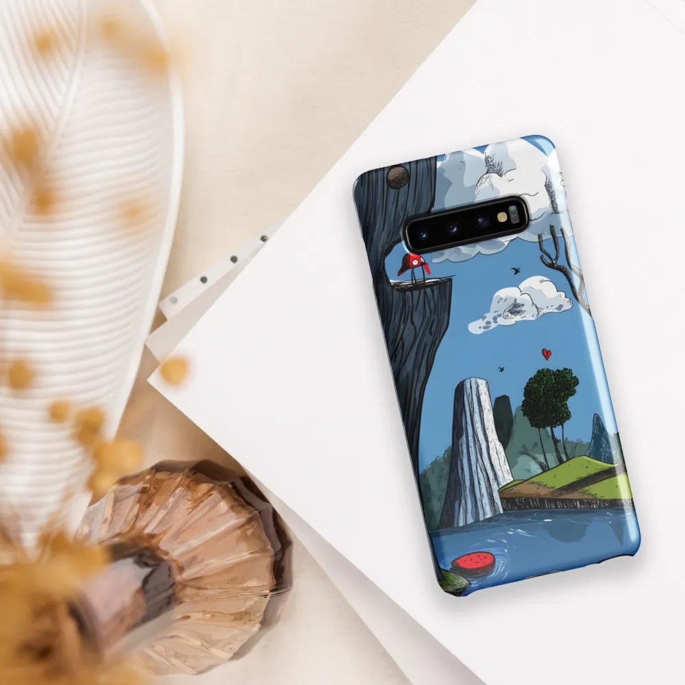 Whimsical Cliffside Reflections | Phone Case |  S10 Plus | Snap Case | Glossy