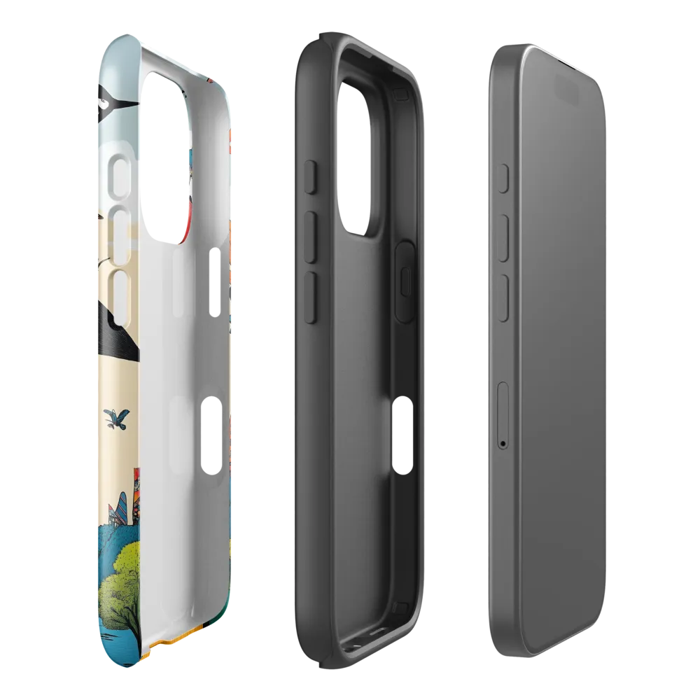 The Whimsical Birdscape | Phone Case |  16 Pro | Tough Case | Glossy